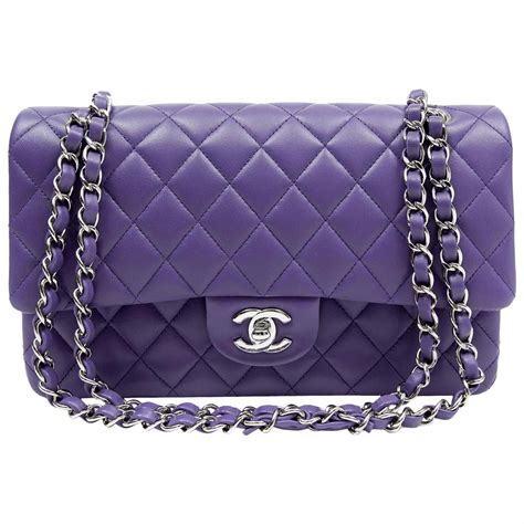 purple chanel bag 2019|Chanel classic flap bag lambskin.